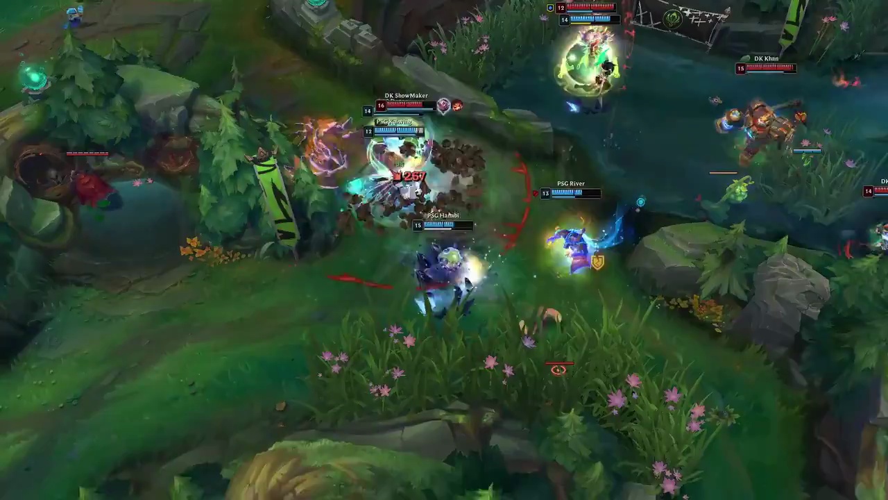 情报站lol官推发布showmaker对阵psg的塞拉斯精彩操作