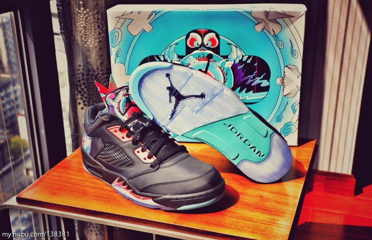 买盒送鞋系列~aj 5 low 风筝
