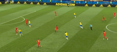 德布劳内世界波奥古斯托破门难救主,比利时2-1巴西晋级半决赛