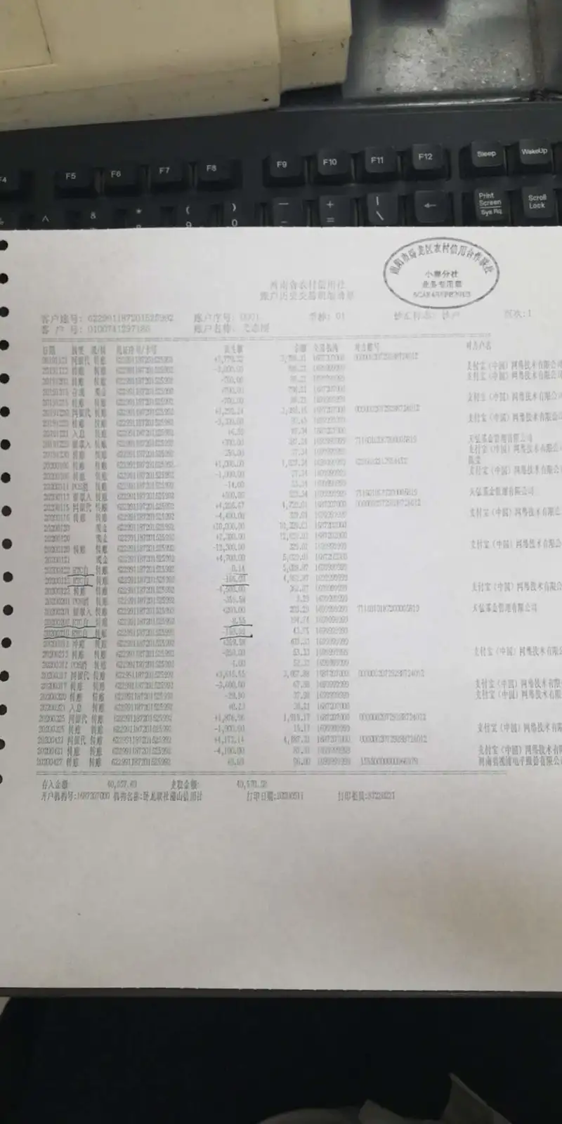 大神为我出出主意,万分感谢。下附银行扣款回单,和柜员出示的银行流水