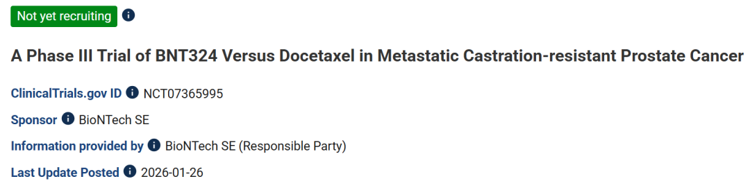 BioNTech启动B7-H3ADC首个III期临床