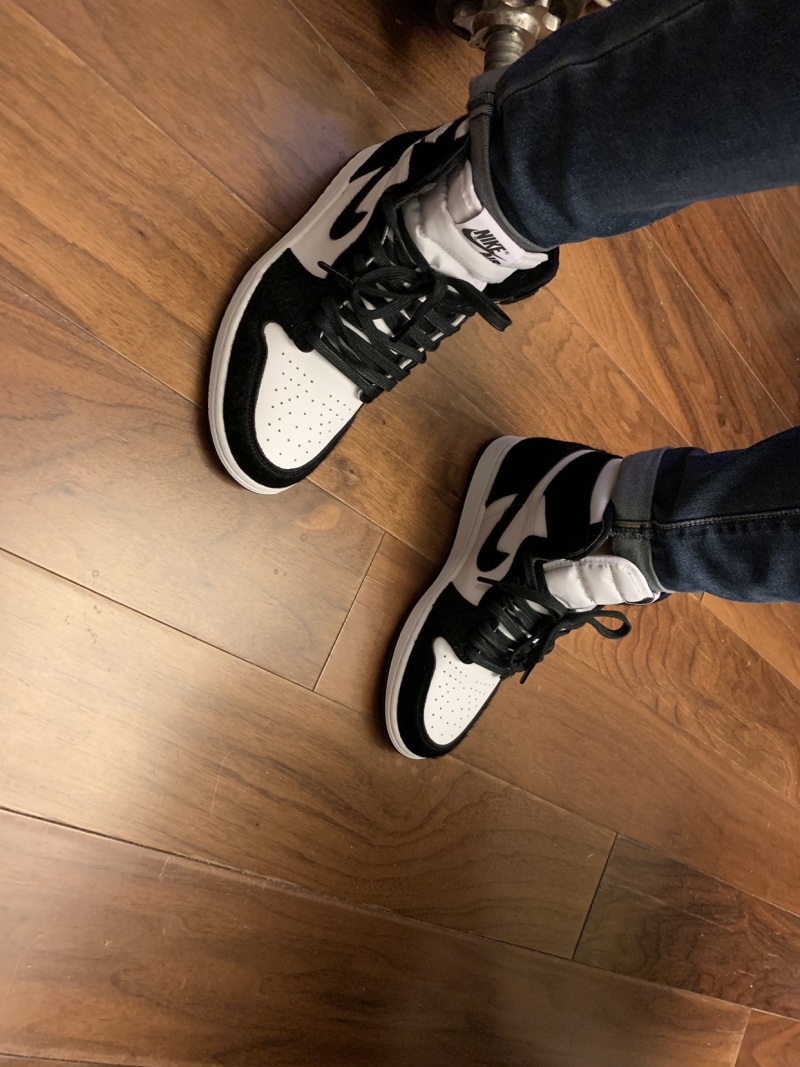 aj1 黑白panda开箱上脚