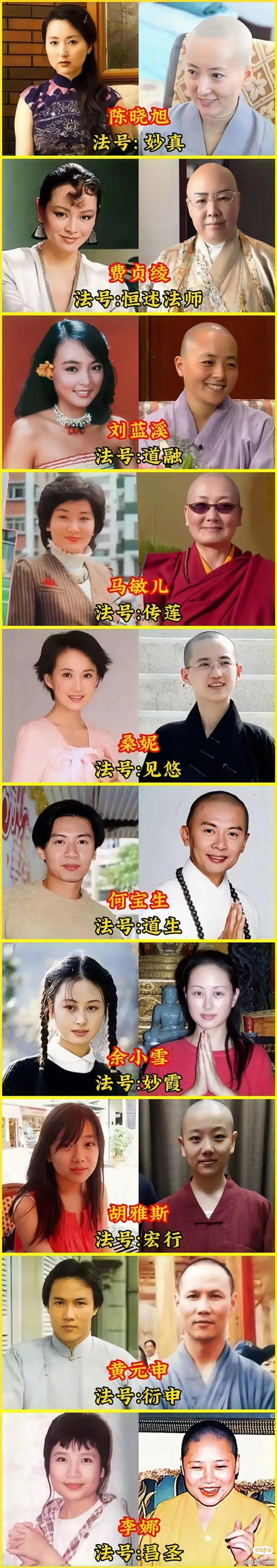 娱乐圈10位出家皈依佛门的明星,何宝生抛却百亿家产,她们都经历了什么