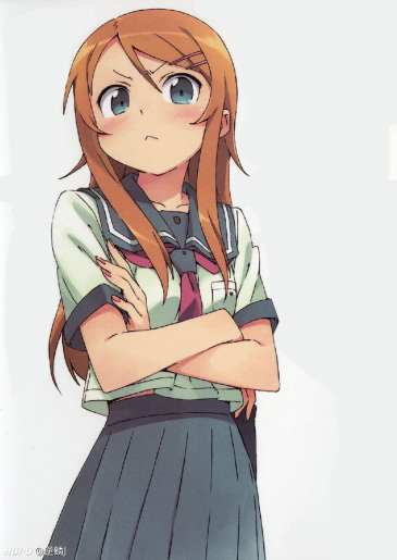 气场十足!日本动画女角色双手抱臂的站姿