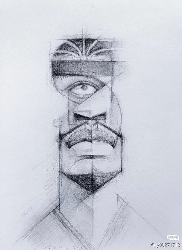 大家都别吵了,来看看球星抽象画,jr们都认识吗?