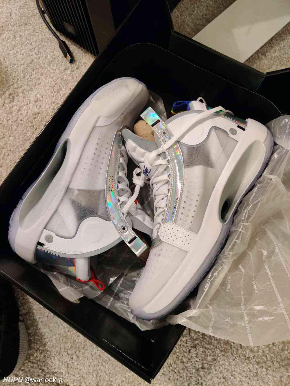 aj 34 white iridescent