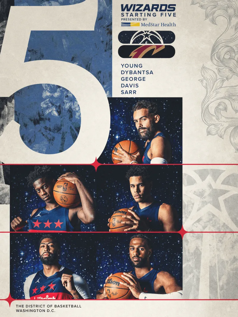[流言板]状元首秀！奇才首发：特雷-杨、迪班萨、乔治、戴维斯、萨尔-NBA新闻-虎扑社区