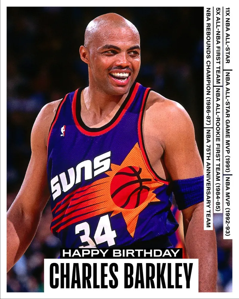 流言板]NBA官方：祝92-93赛季MVP和75大成员查尔斯-巴克利生日快世界杯-足球赛事比分体育网乐