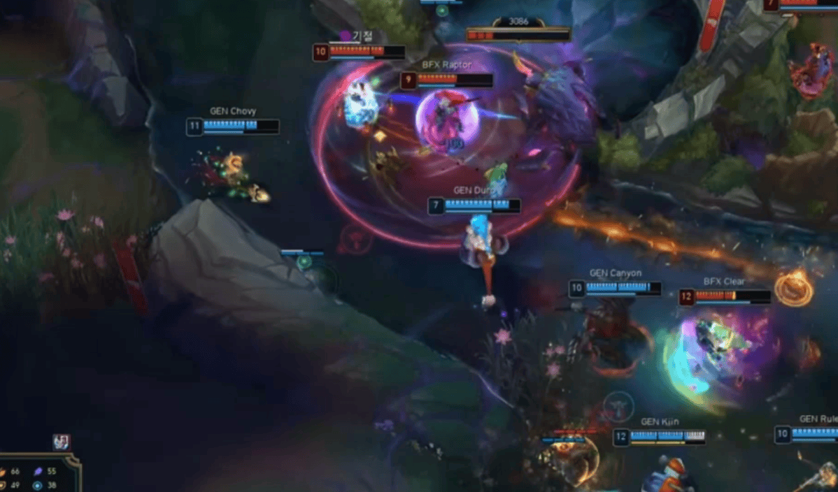 LCK：先锋团BFX阵容脱节，上野追击过深遭到GEN击杀